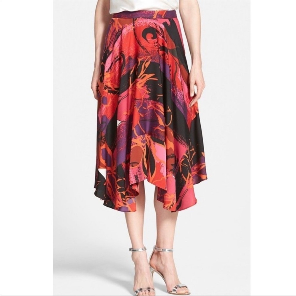 clasiques entier Silk Multicolor Asymmetric Skirt